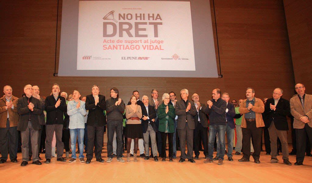 Acte de suport al jutge Santiago Vidal a Girona