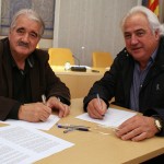 Joan Espona, alcalde de Sant Joan Les Fonts, i Josep M. Corominas, alcalde d'Olot